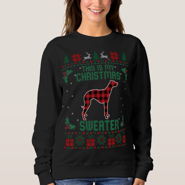 This Is My Christmas Sweater Whippet Dog  Ugly Xma (Front)
