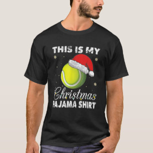 This Is My Christmas Tennis Pajama Gift For Boys M T-Shirt