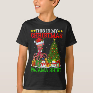 This Is My Christmas Tree Pyjamas Lights Squid Chr T-Shirt