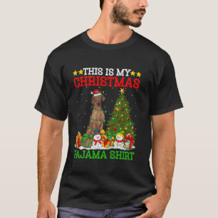 This Is My Christmas Tree Pyjamas Vizsla Dog Chris T-Shirt
