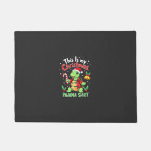 This Is My Christmas Turtle Pajama Shirt Buffalo P Doormat
