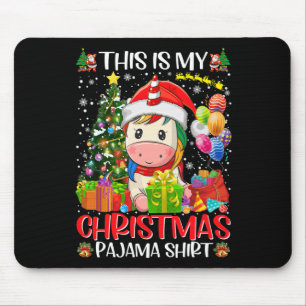 This Is My Christmas Unicorn Xmas Women Girls Fami Mouse Mat