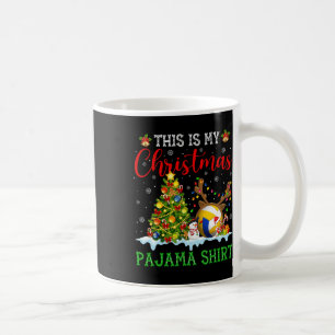 This Is My Christmas Volleyball Pajama Funny Xmas  Coffee Mug