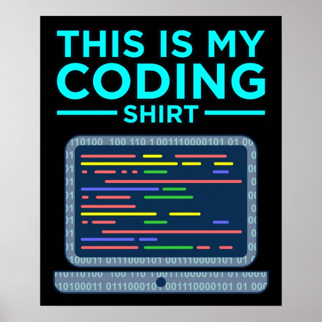 This Is My Coding Computer Programming Programmer Poster (Front)