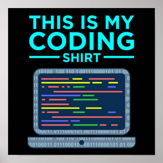 This Is My Coding Computer Programming Programmer Poster (Front)
