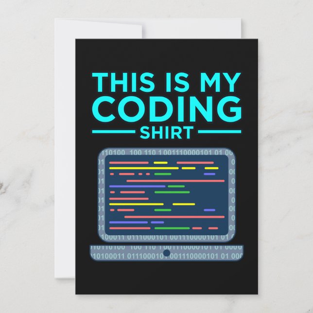 This Is My Coding Computer Programming Programmer Thank You Card (Front)