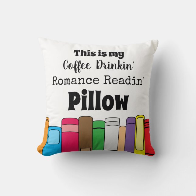This is My Coffee Drinking, Romance Reading Cushion (Front)