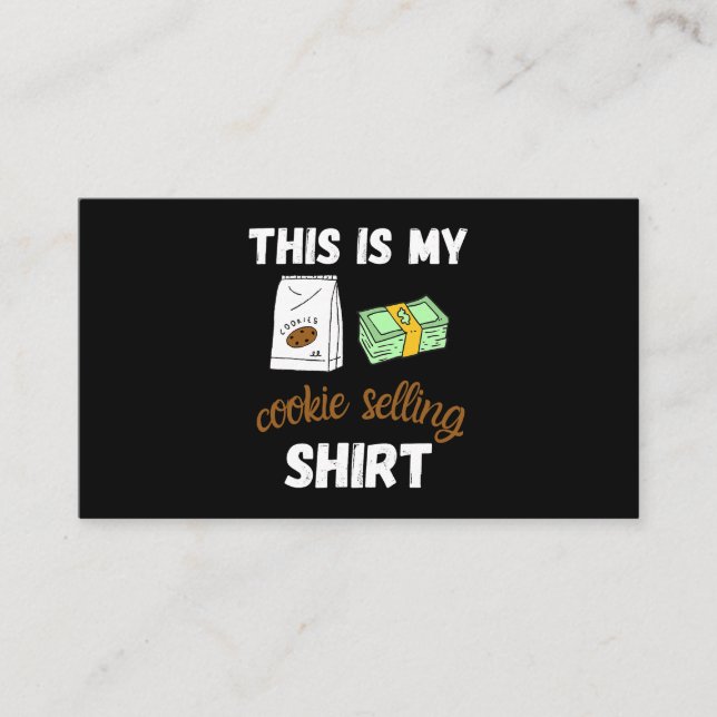 This Is My Cookie Selling Shirt for a Cookie Scout Business Card (Front)