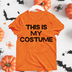 This Is My Costume Black and Orange Halloween Gift T-Shirt