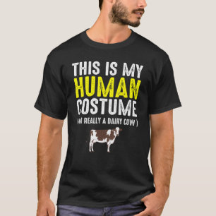 This Is My Costume Dairy Cow Halloween Family Matc T-Shirt
