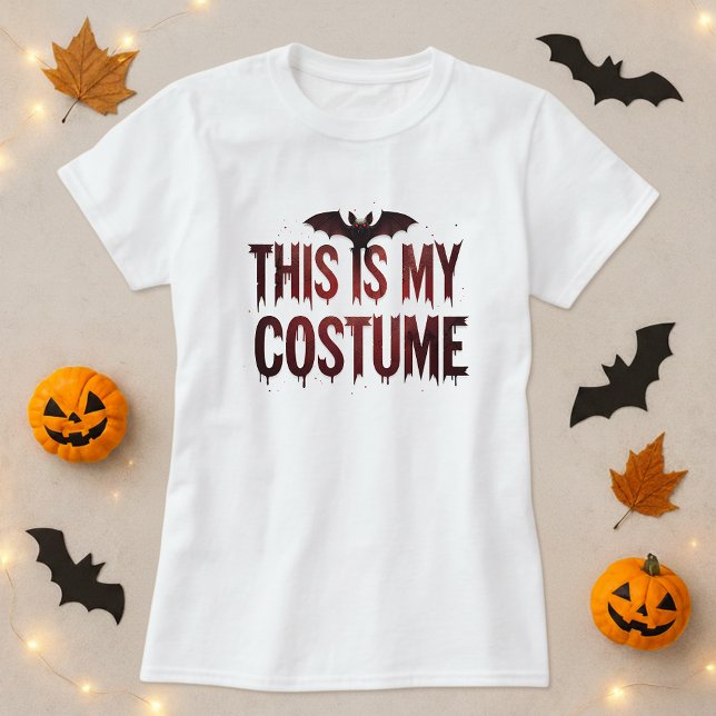 This Is My Costume Dripping Scary Text  Halloween T-Shirt (Creator Uploaded)