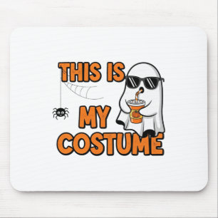 This Is My Costume Funny Halloween Ghost Design Mouse Mat