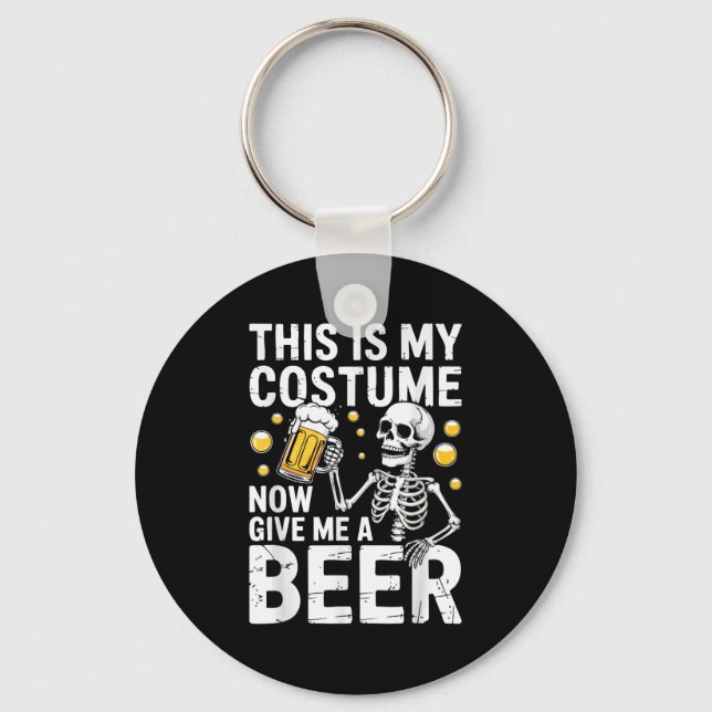 This Is My Costume Give Me A Beer Shirt Men Dad Ha Key Ring (Front)