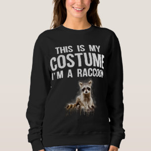 This Is My Costume I'm A Racoon Cute Halloween Sweatshirt