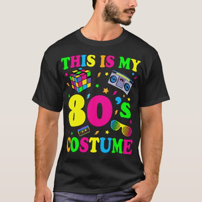 This Is My Costume Outfit Eighties Retro Party  T-Shirt (Front)