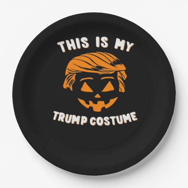 This Is My Costume - Trumpkin  Paper Plate (Front)