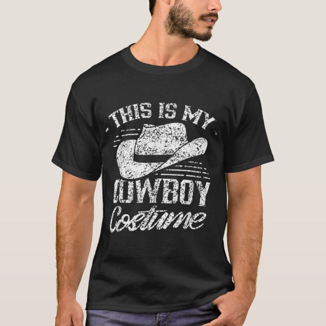 This Is My Cowboy Costume Texas Cowboys  T-Shirt (Front)