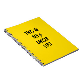 This Is My Crisis List™ – Bold Burnout-Core Notebook
