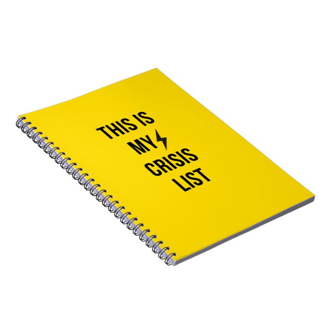 This Is My Crisis List™ – Bold Burnout-Core Notebook (Right Side)