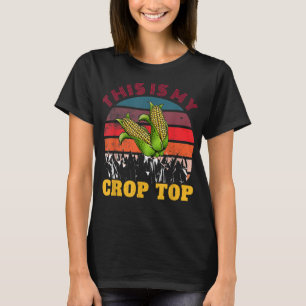 This is My Crop Top Corn Retro Sunset Farmer Farmi