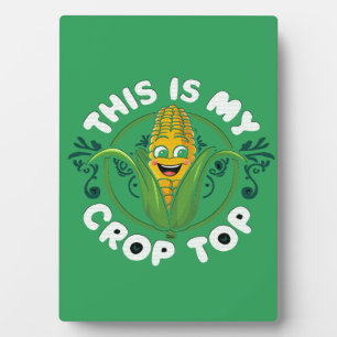 This Is My Crop Top Funny Farmer Farming Corn Love Plaque