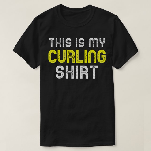 This Is My Curling Player Funny Cool  T-Shirt (Design Front)