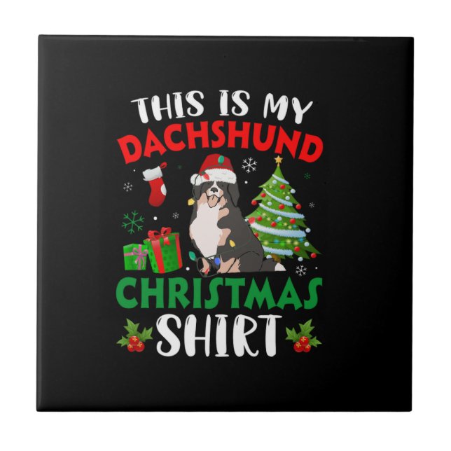 this is my dachshund christmas tile (Front)