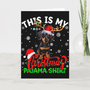 This Is My Dachshund Dog Ugly Christmas Pajama Swe Card