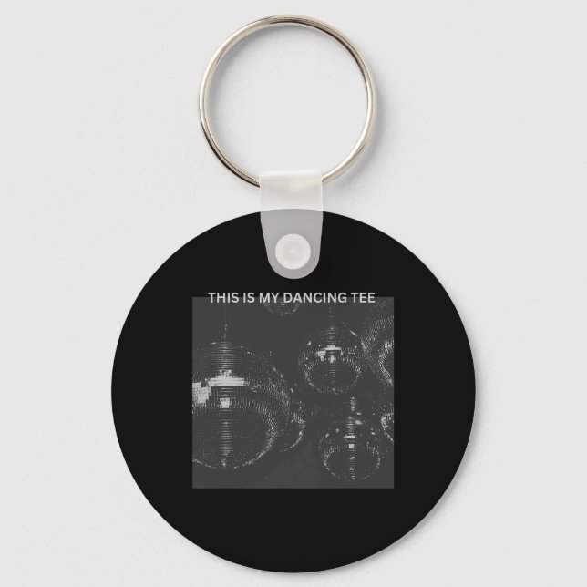 This Is My Dancing Tee Disco Ball Festival Graphic Key Ring (Front)