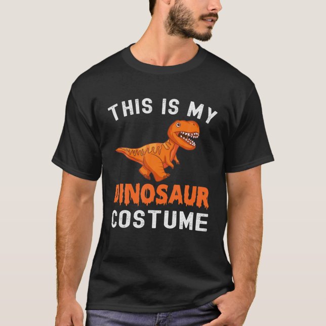 This Is My Dinosaur Costume Fun Dinosaur Halloween T-Shirt (Front)