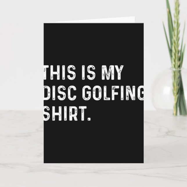 This Is My Disc Golfing Shirt - Golfer Golf Course Card (Front)