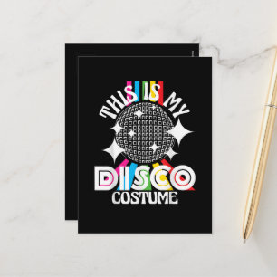This is My Disco Costume - 1970s Funky Party Holiday Postcard