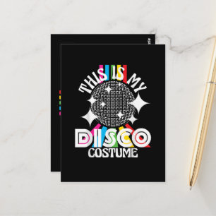 This is My Disco Costume - 1970s Funky Party Postcard