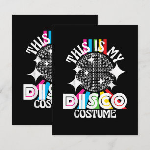 This is My Disco Costume - 1970s Funky Party Thank You Card