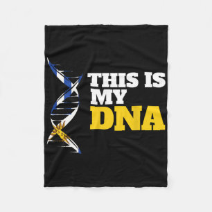 This Is My Dna Proud Ukrainian Patriotic Ukraine F Fleece Blanket