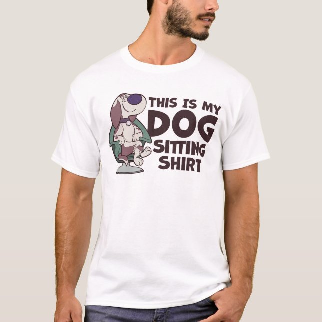 This Is My Dog Sitting Shirt With Cartoon Dog (Front)