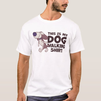 This Is My Dog Walking Shirt With Cartoon Dog