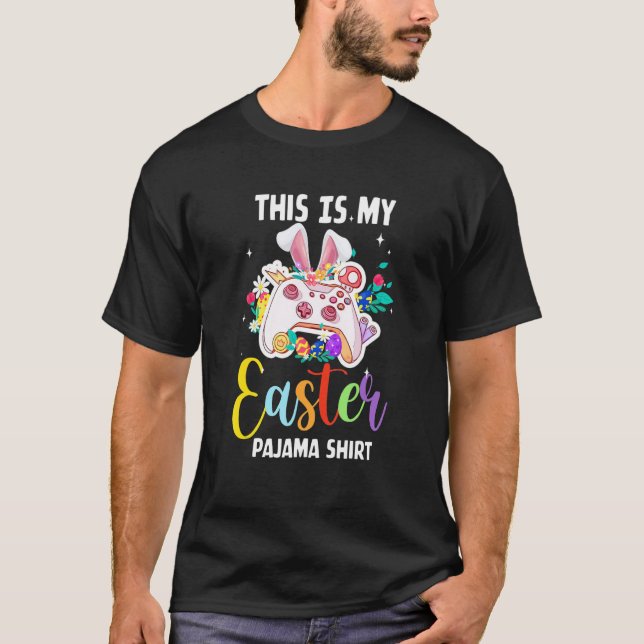 This Is My Easter Pajama Game Control Basket Gamin T-Shirt (Front)