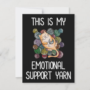 This Is My Emotional Support Yarn Postcard