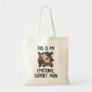 This Is My Emotional Support Yarn Tote Bag