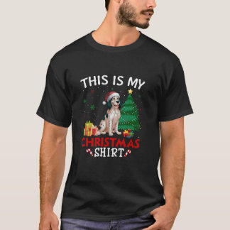 This is My English Setter Dog Santa Hat Christmas  T-Shirt