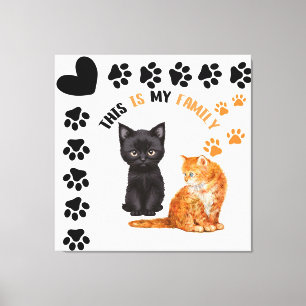 This Is My Family Cats Canvas Print