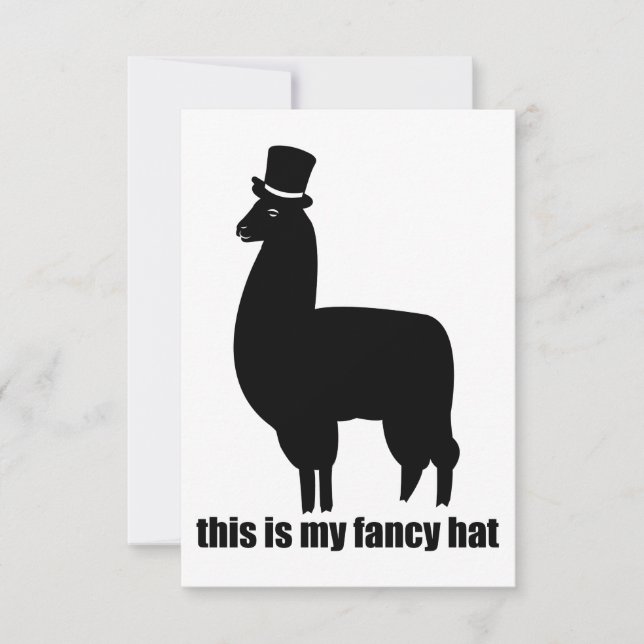 This Is My Fancy Hat Llama Invitations (Front)