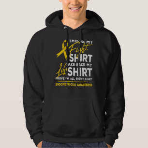 This Is My Figh Endometriosis Awareness Yellow Rib Hoodie
