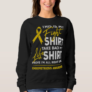 This Is My Figh Endometriosis Awareness Yellow Rib Sweatshirt