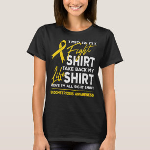 This Is My Figh Endometriosis Awareness Yellow Rib T-Shirt
