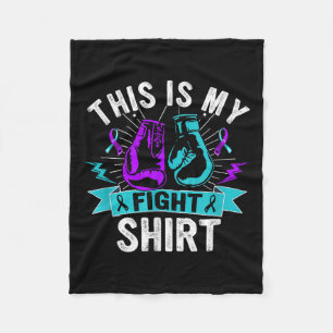 This Is My Figh Suicide Prevention Fighter Strong Fleece Blanket