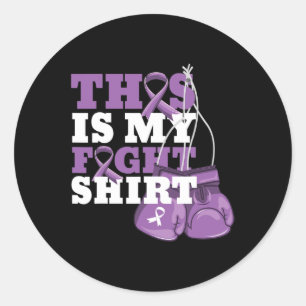 This Is My Fight Alzheimer Fighter Support Strong Classic Round Sticker