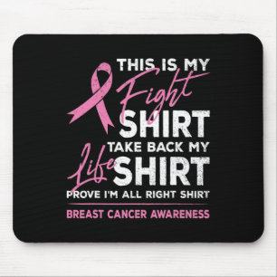 This Is My Fight  Breast Cancer Awareness Pink Rib Mouse Mat
