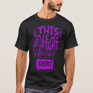 This Is My Fight Fibromyalgia Purple Ribbon Glove T-Shirt